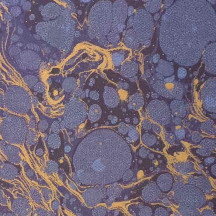 Dark Blue and Gold Marbled Print Italian Paper ~ Tassotti